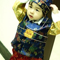 [키즈스타]유아동한복 태왕곤색