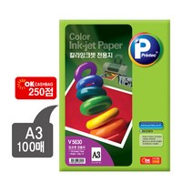 프린텍 컬러잉크젯전용지/A3/V5630/100매, 1