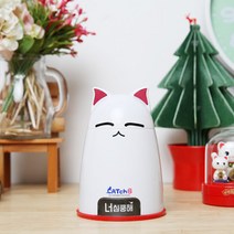 야옹친구 향기나는 고양이 저금통 캐치비, 레드, 1개
