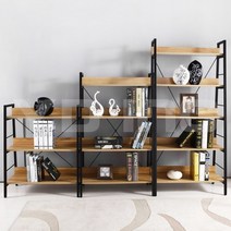 [와이디] 홀리 인테리어 철제 책장, 3단_블랙(YWD4005-BK)