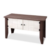 에코 원목 양문형 수납스툴, 초코