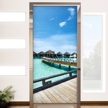 ij363-몰디브의풍경_현관문시트지