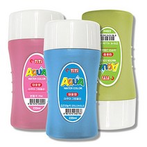 티티경인 아쿠아 220ml 대용량 물감 유아물감, $E3O_티티아쿠아 220ml : 노랑색, 1개