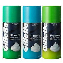 질레트 포오미 3종 세트 쉐이빙 폼 175g 3개