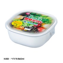 나까야 전자렌지용 화이트찬통 플라스틱용기, 860ml, 1개