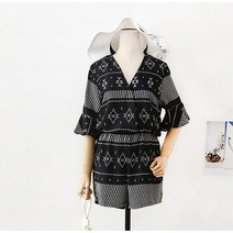 0608SP8060F/예쁜 점프수트/반팔 점프수트/여름옷/비치웨어/여름 반바지