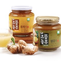 으뜸농부 갈아만든 유기농 유자차1kgX2병 + 유기농 생강차1kgX1병, 3kg, 1set, 1000ml