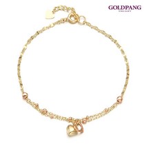 골드팡 14k 18k 핑퐁하트볼 팔찌