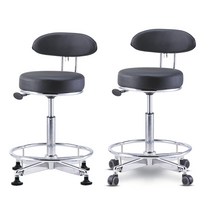 fs 진찰D형-링사발 계산대의자 캐시체어 빠텐, 검정레쟈-바퀴형