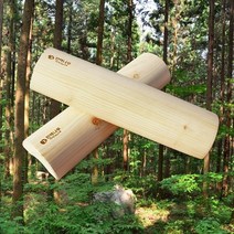 국내산 100% 편백경침 목침 칩주머니 지압봉 마사지봉, 중형(30*12*6cm)