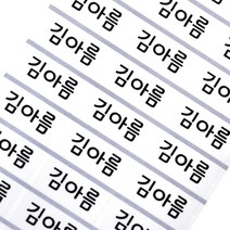 키즈네임 방수네임스티커 사각형 중형, 47_2. 중형-투명 (96pcs)_이름만크게, 1개