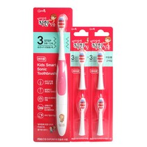 지앤마 전동칫솔 어린이 칫솔, 3단계 여아용 + 리필, 2개