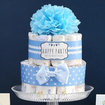 e베이비랜드 기저귀케익 set _출산선물 백일선물, 03_페이퍼기저귀케익_하늘