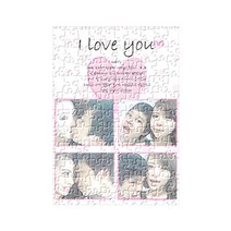 후아미 아이러브유 4컷 퍼즐액자 120ps(A4) 80ps(A5) 액자, A5(80ps) 블랙