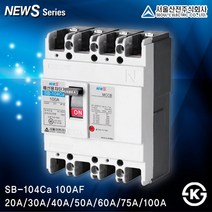 서울산전 누전 배선차단기[국내산]15A~1200A ks인증 분전함 전기차단기, [배선차단기09-5]SB-104Ca 60A