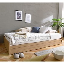 퍼니브라운 로이 슈퍼싱글침대, 오크, 본넬기본