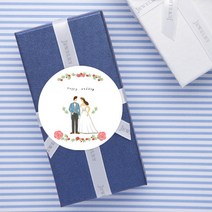 더굿데이 웨딩스티커 결혼답례품선물포장 청첩당 포장데코스티커, 01 우리함께 베이직형48mm-20장