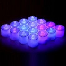 이디오 LED 티라이트 캔들 양초 랜턴, 블루플리커