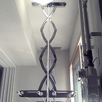 공간채움 [배송] 올스테인레스 베란다 천장 빨래건조대 3단1.9m, 1개