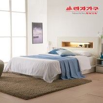 라자가구 BEST 크림슨 아이크 LED 조명 침대 + 9존 독립매트리스 서랍 슈퍼싱글침대 퀸침대, 02.아이크LED 평상형침대세트_Q_화이트, 채움9S 라텍스탑9존독립매트리스