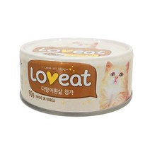 사조 캣푸드 러브잇 다랑어흰살 90g 고양이 간식캔, 1box