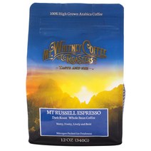 마운트휘트니커피로스터스 러셀 에스프레소 다크 로스트, 홀빈(분쇄안함), 340g