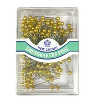 쏘잉스타 NEW CROWN 시침핀 실크핀 볼칼라핀 진주핀 진주시침핀 칼라핀 (small case), 진주노랑핀