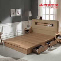 라자가구 베스트 LED조명침대 크림슨 아이크 + 채움H 독립매트리스 슈퍼싱글침대 퀸침대, 04.아이크LED 서랍형침대 슈퍼싱글SS_화이트, 01.프레임(매트리스별도구매)