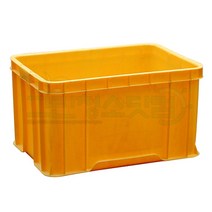 만능상자 6호(3개입) 555-390-310 뚜껑포함 노랑플라스틱짐박스 재질HDPE 노란색부품상자 부품박스 부품정리함상자 수납짐박스 구멍없는용기상자