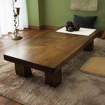 가연 흥인지문통원목 좌탁 좌식 거실 밥상 통판테이블, 엔틱브라운 1200