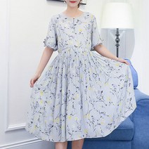 마더라이크 JS 노란꽃 쉬폰원피스 빅사이즈 임부복 원피스