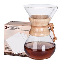 Chemex 클래식 CM-6A(6컵)+ 케맥스 FC-100 필터, 1개, 케맥스 CM-6A(6컵)+ 케맥스 FS-100 필터, 1개