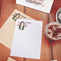 후아미 안아죠 포토사진 제작 편지지 세트 15cm x 21cm, 크라프트(편지봉투), 10매