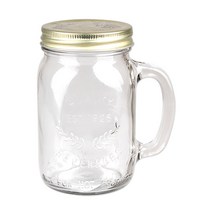 보니또 손잡이 유리용기 글라스자 손잡이병 유리밀폐용기, 450ml