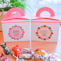 후아미 플라워 데코스티커 소 20매, 갈색크라프트지