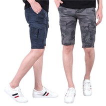 코디제이 남자 반바지 5부 위장 카고 스판반바지 면반바지 빅사이즈