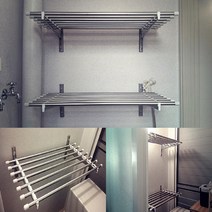 공간채움 수납정리 베란다 세탁실 스테인레스 선반, 1개