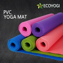 에코요기 PVC요가매트 4mm~8mm, 블랙