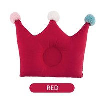 크라운짱구베개 KC인증 아기베개, 레드