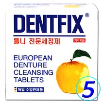 덴트픽스 포르테 32정 틀니세정제, 1set, 32정5개+의치부착제8.5g