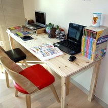다인가구 원목 책상 컴퓨터책상 PC책상 조립식책상 초등학생책상 학생책상 독서실책상 게이밍책상, 원목책상1600