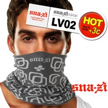 SNAZI 겨울용 멀티마스크 SN LV02 GY, SNAZI SN LV02 RDBK, 1개
