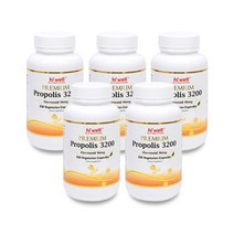 하이웰 프리미엄 프로폴리스 3200mg 250캡슐 5통 (올리브비누+치약 증정) / Hiwell Propolis 3200, 5개