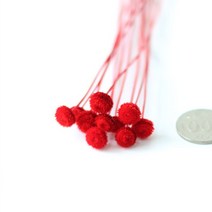 로맨틱노벰버 드라이플라워 프리저브드플라워, 버튼플라워 레드(10송이)