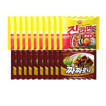 봉지)짜짜로니 10개 + 오뚜기진라면매운맛 10개, 1개