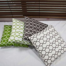 쭈앙 모던 방석커버, 화이트그레이