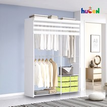 휴센 1580BRS+측판+롤스크린 옷장 드레스룸 행거, 1580BRS(그린)+측판+롤스크린