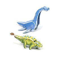 IQ EQ 쑥쑥 크래커플러스 3D 입체 종이 퍼즐 PUZZLE, 31 공룡2종 C