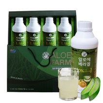 거제알로에팜 알로에베라겔 선물세트 알로에겔, 4통, 1050ml