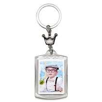 주문제작 왕관라인사각 사진열쇠고리(사진포함), 1개